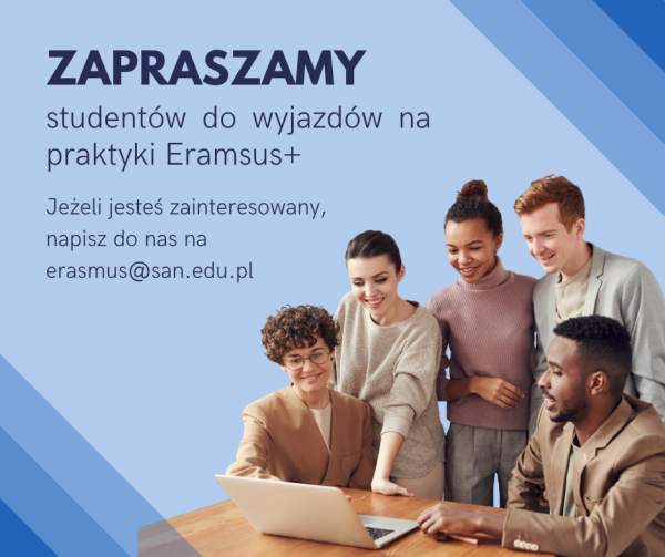 Zapraszamy studentów do skorzystania z wyjazdów na praktyki w ramach programu Erasmus+