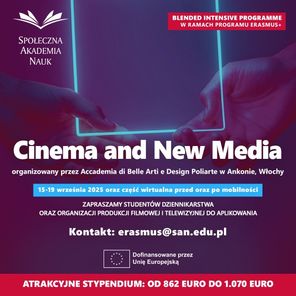 Rekrutacja do Mieszanego Programu Intensywnego BIP w Ankonie - Cinema and New Media Rekrutacja do Mieszanego Programu Intensywnego BIP w Ankonie - Cinema and New Media
