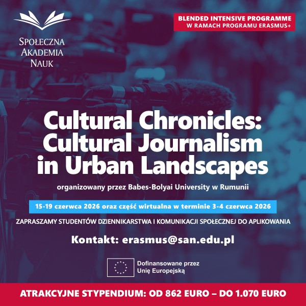 Rekrutacja do programu BIP „Cultural Journalism in Urban Landscapes” dla studentów Dziennikarstwa