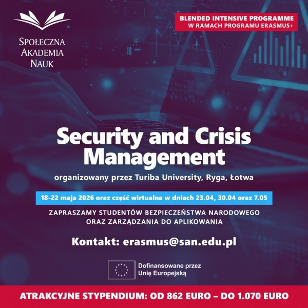 Rekrutacja do programu BIP „Security and Crisis Management” w Turiba University