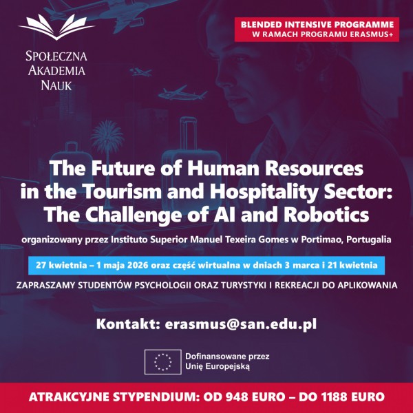 Rekrutacja na BIP Erasmus+ „The Future of AI in Tourism and Hospitality” – Portugalia 2026