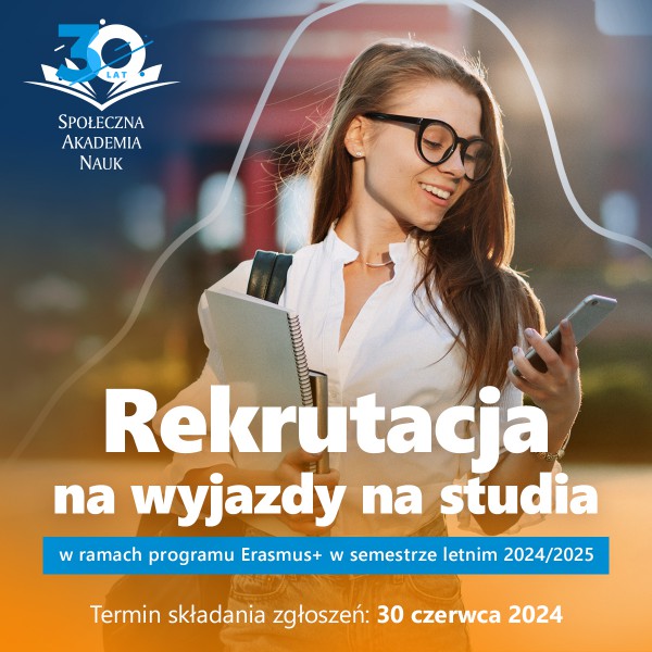Rekrutacja Erasmus+ na semestr letni 2024/2025